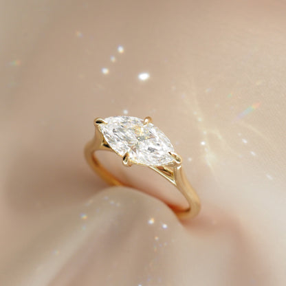 2 CT Emerald Pave Moissanite Engagement Ring