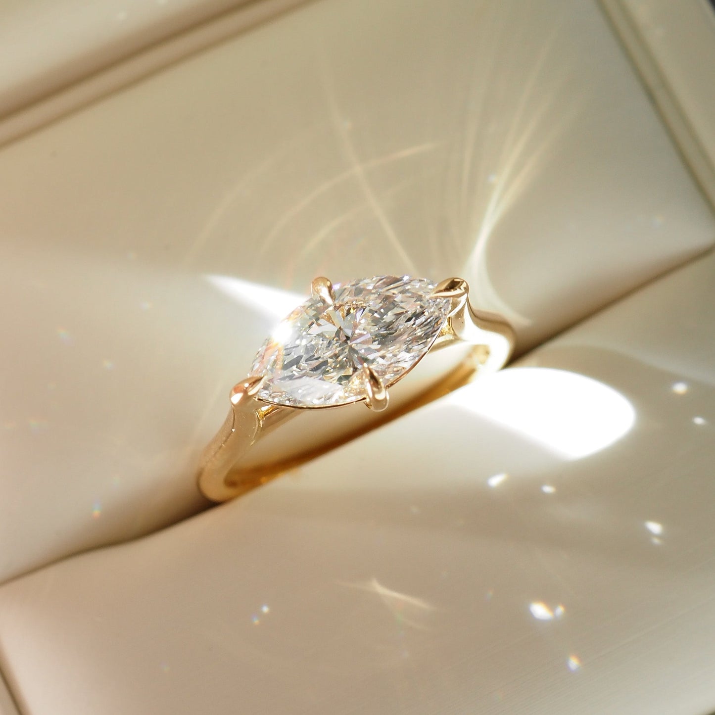 2 CT Emerald Pave Moissanite Engagement Ring