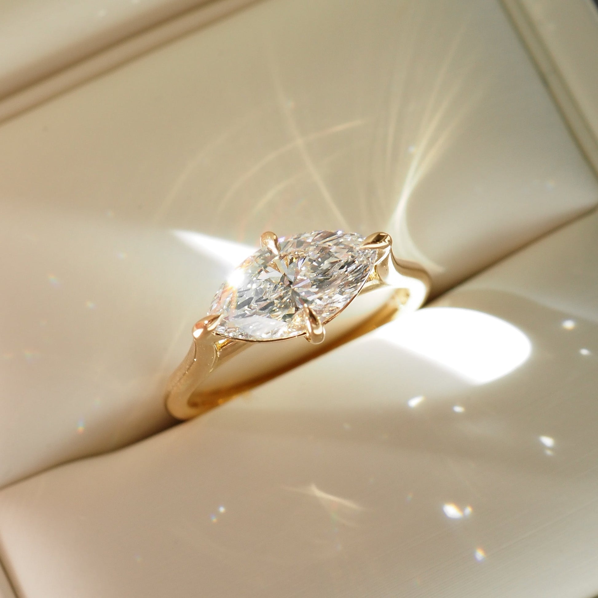 2 CT Emerald Pave Moissanite Engagement Ring