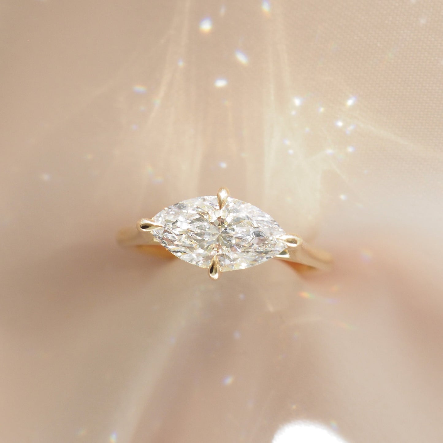 2 CT Emerald Pave Moissanite Engagement Ring