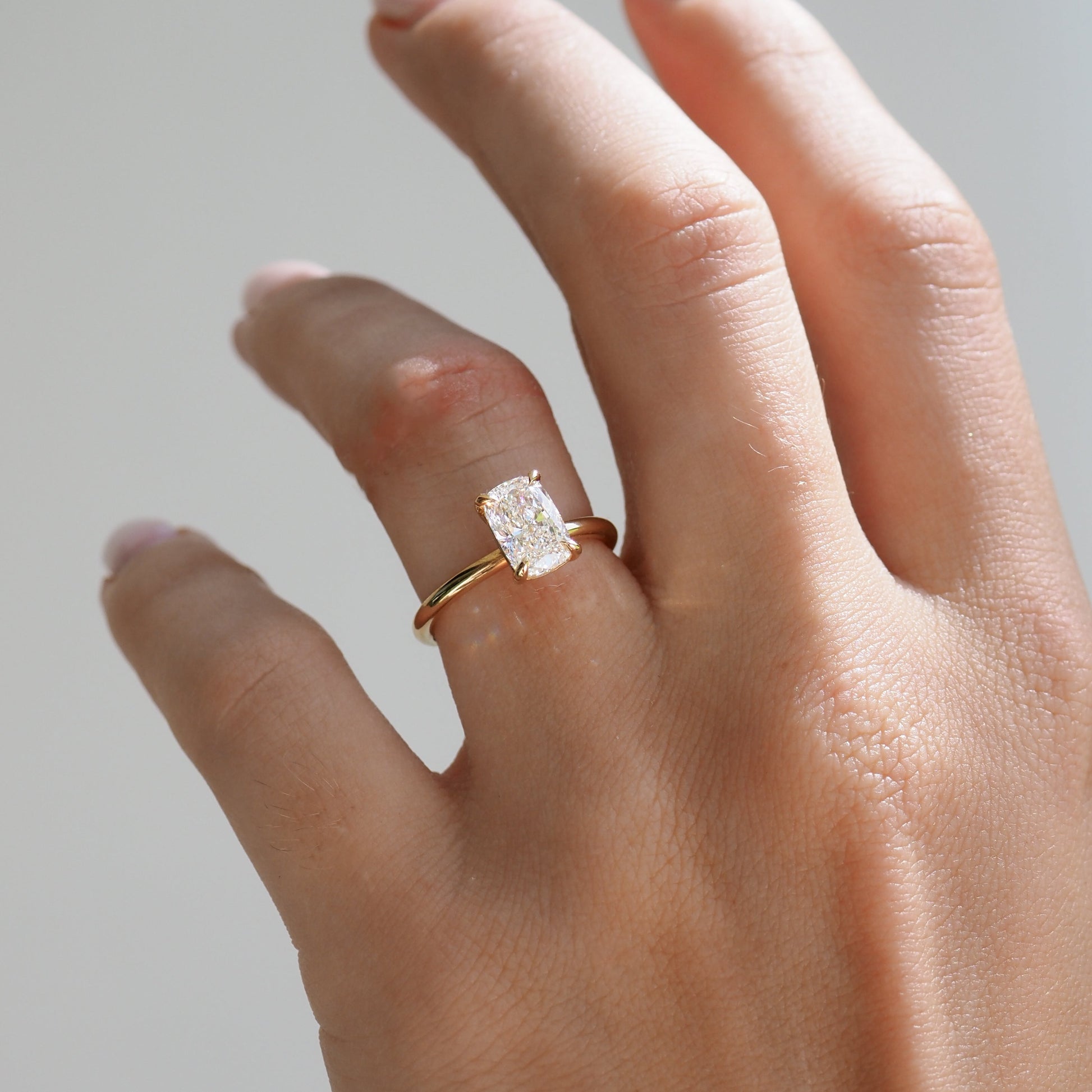 2 CT Emerald Pave Moissanite Engagement Ring