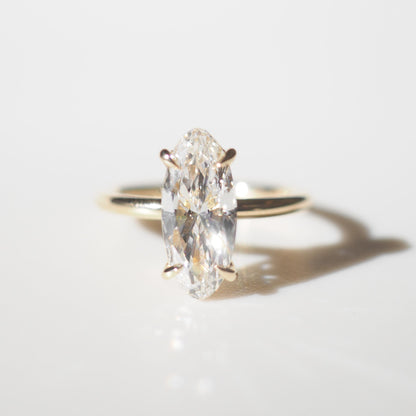 2 CT Emerald Pave Moissanite Engagement Ring