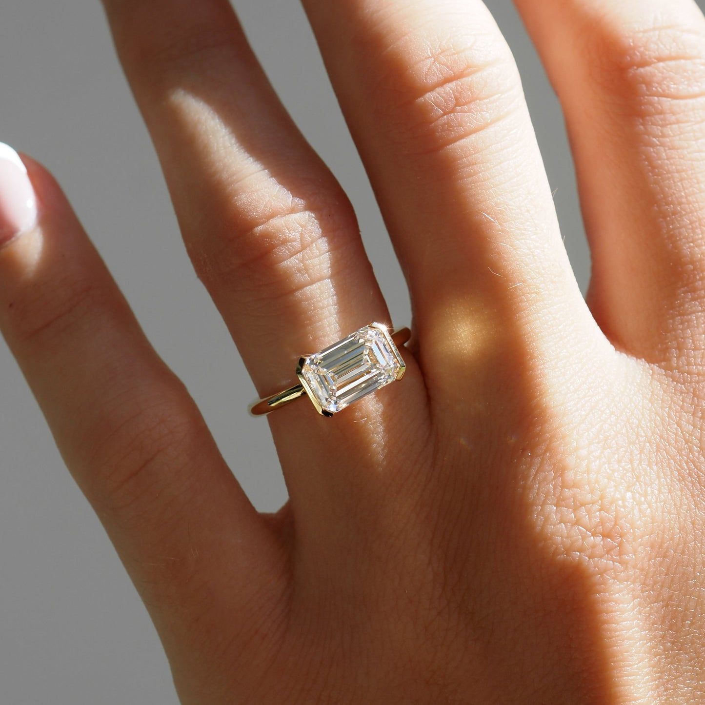 2 CT Emerald Pave Moissanite Engagement Ring