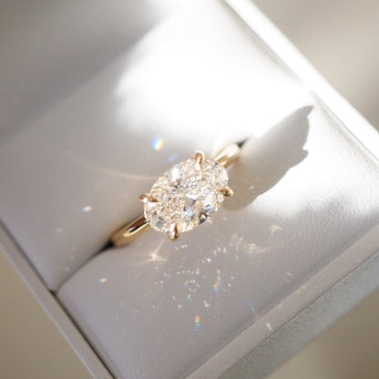 2 CT Emerald Pave Moissanite Engagement Ring