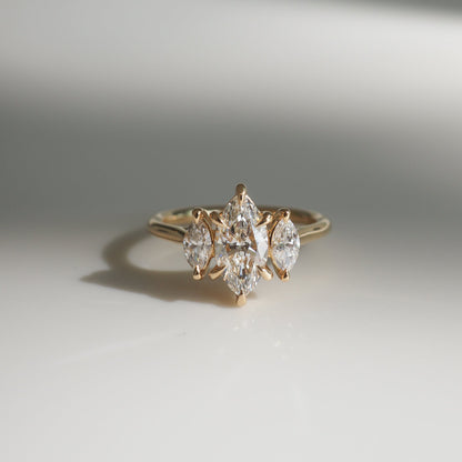 2 CT Emerald Pave Moissanite Engagement Ring