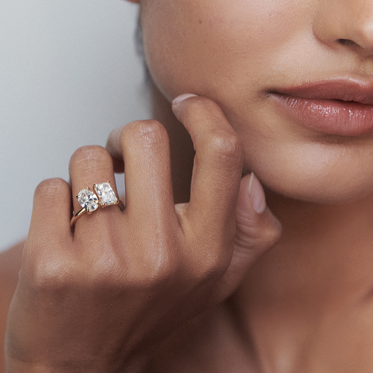 2 CT Emerald Pave Moissanite Engagement Ring
