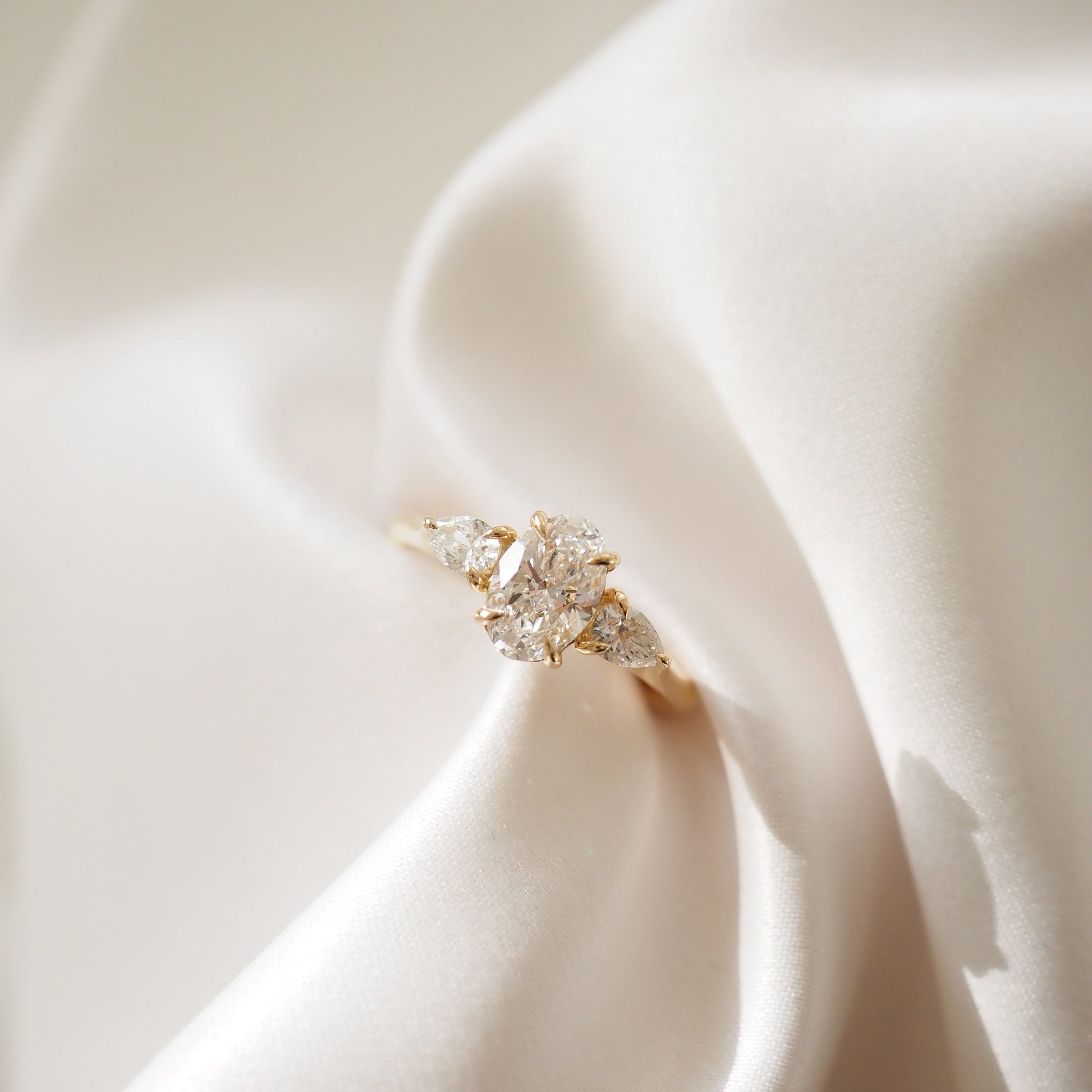 2 CT Emerald Pave Moissanite Engagement Ring