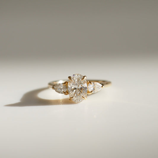 2 CT Emerald Pave Moissanite Engagement Ring