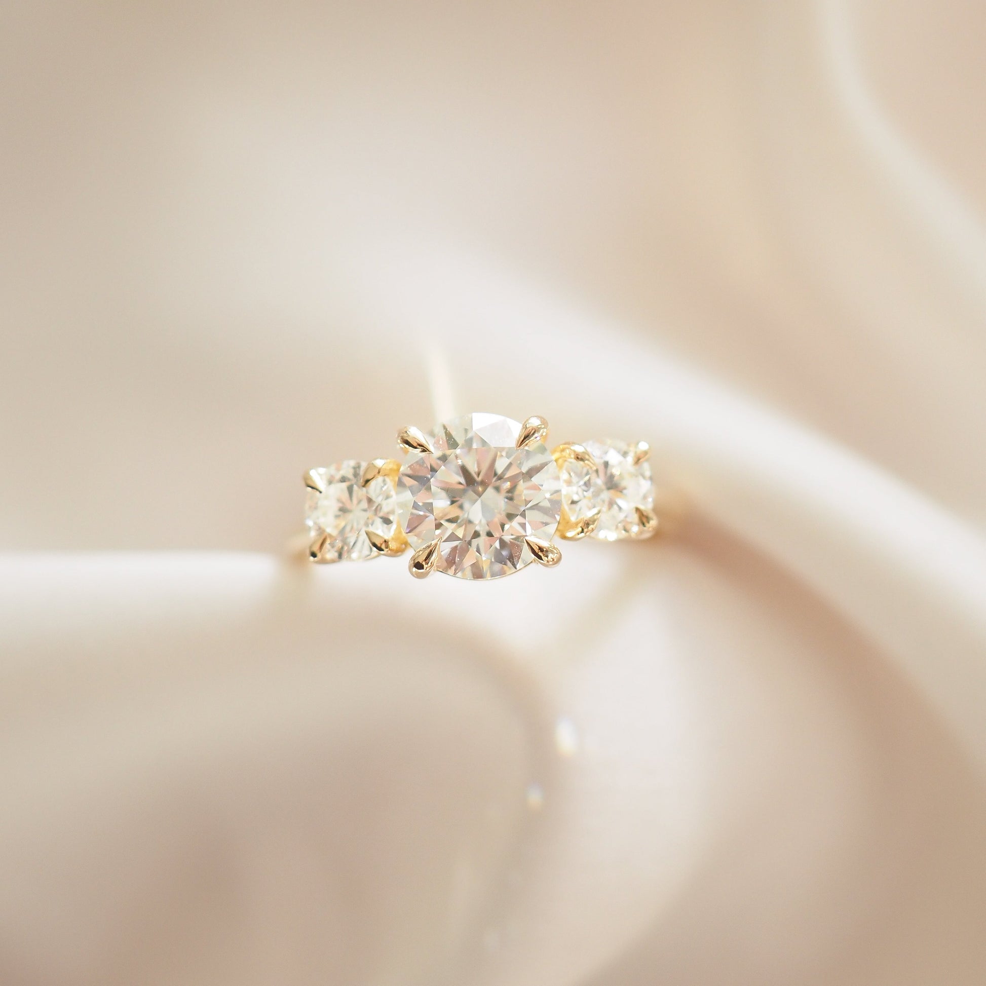 2 CT Emerald Pave Moissanite Engagement Ring