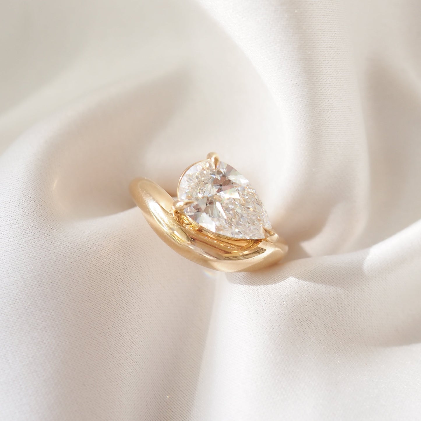 2 CT Emerald Pave Moissanite Engagement Ring