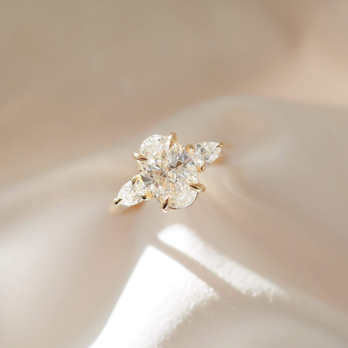 2 CT Emerald Pave Moissanite Engagement Ring
