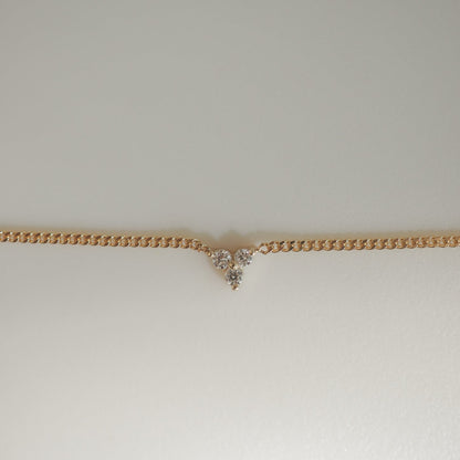 0.05 TCW Round Moissanite Therefore Necklace