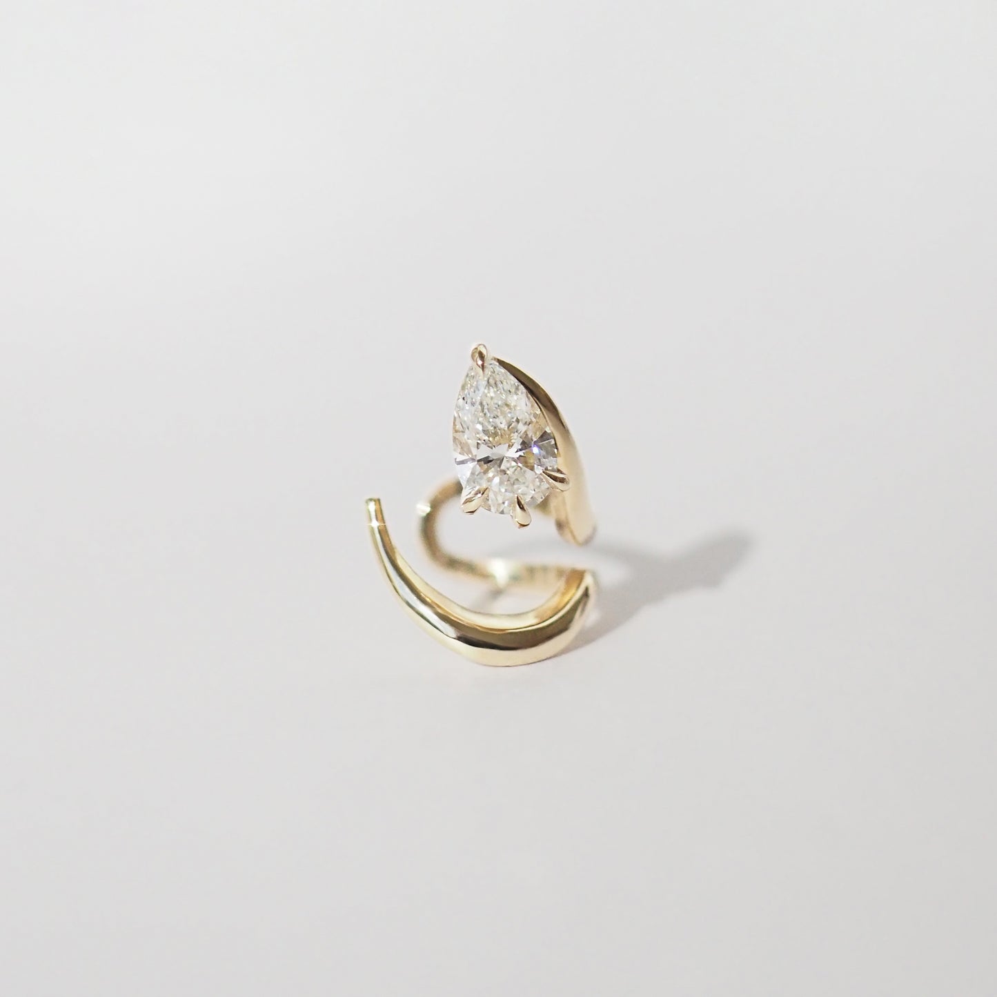 0.5 TCW Pear Moissanite Ear Cufflinks