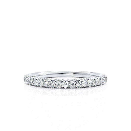 0.49 TCW Round Full Eternity Moissanite Wedding Band
