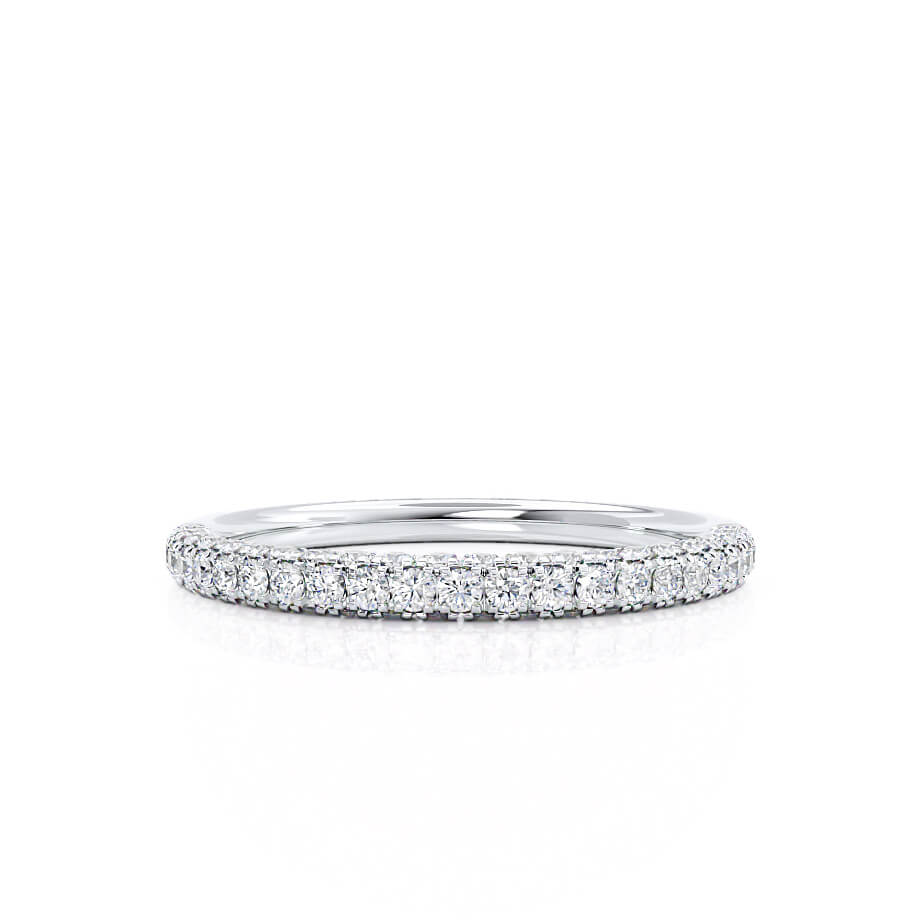 0.49 TCW Round Full Eternity Moissanite Wedding Band
