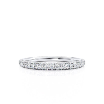 0.49 TCW Round Full Eternity Moissanite Wedding Band