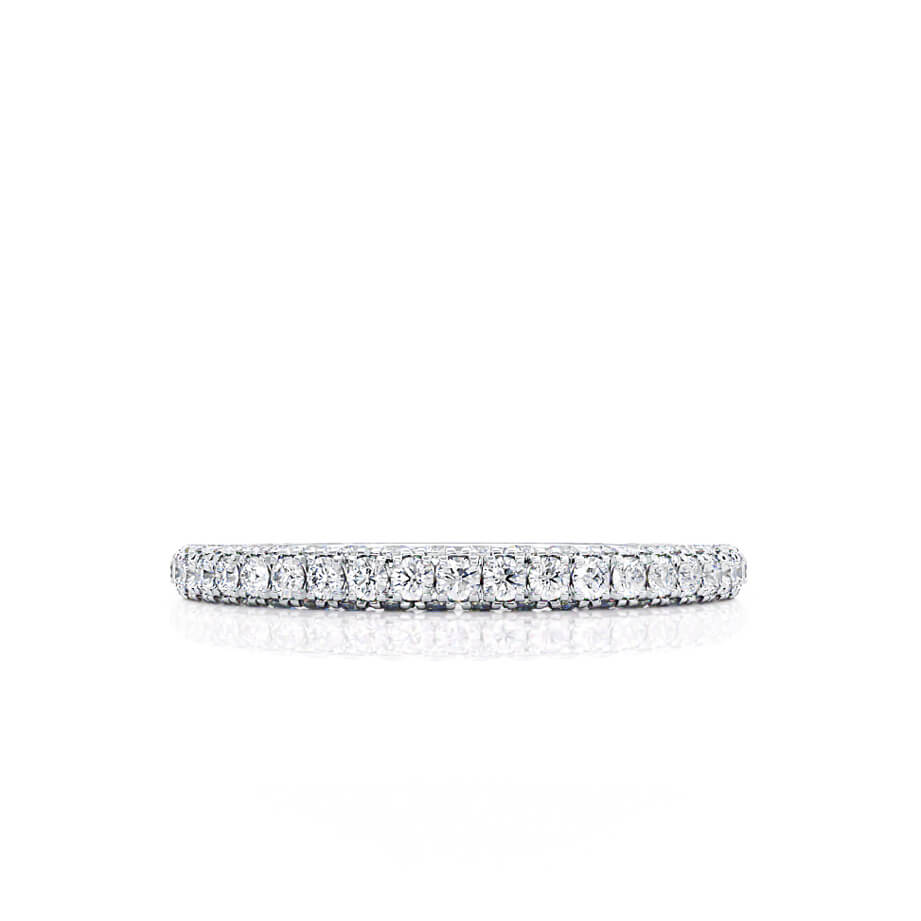 0.49 TCW Round Full Eternity Moissanite Wedding Band