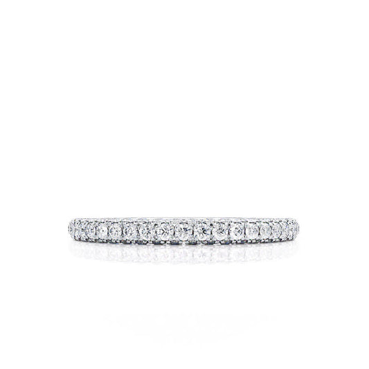 0.49 TCW Round Full Eternity Moissanite Wedding Band