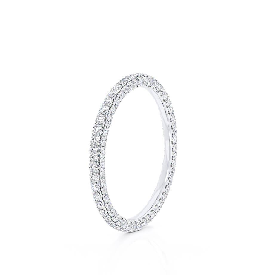 0.49 TCW Round Full Eternity Moissanite Wedding Band