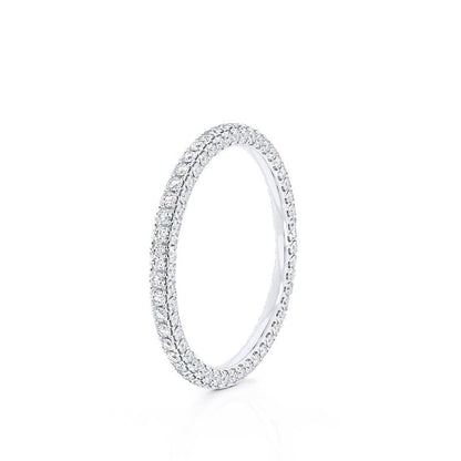 0.49 TCW Round Full Eternity Moissanite Wedding Band