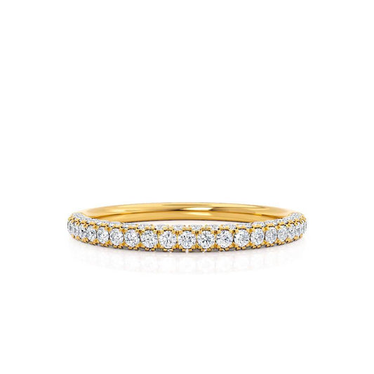 0.49 TCW Round Full Eternity Moissanite Wedding Band