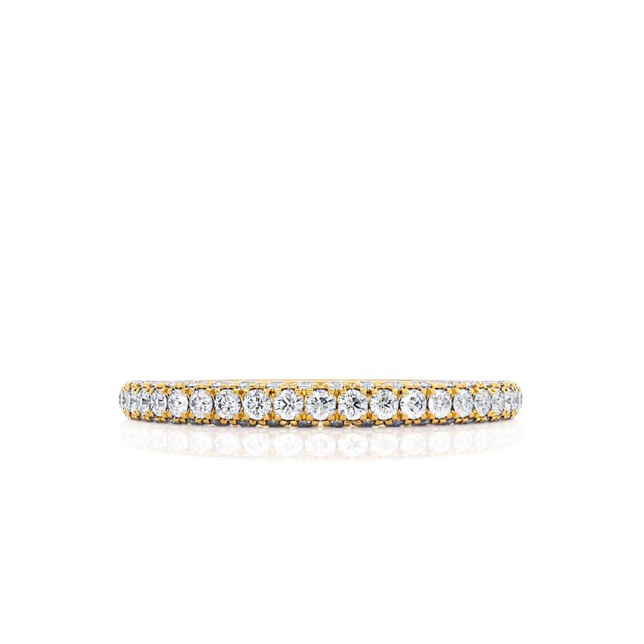 0.49 TCW Round Full Eternity Moissanite Wedding Band