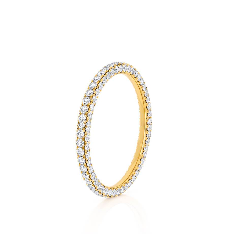 0.49 TCW Round Full Eternity Moissanite Wedding Band