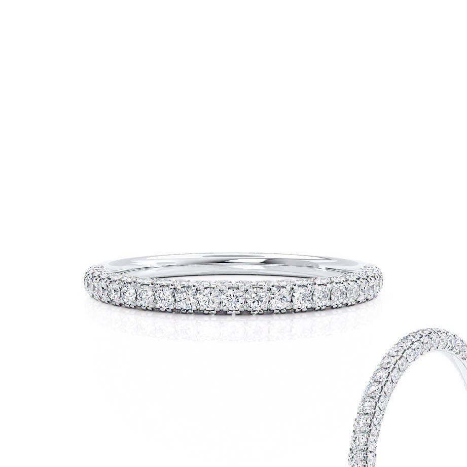 0.49 TCW Round Full Eternity Moissanite Wedding Band