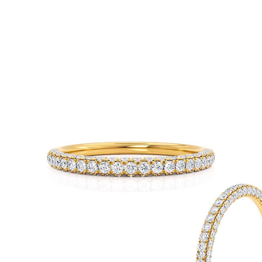 0.49 TCW Round Full Eternity Moissanite Wedding Band