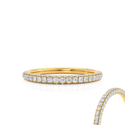 0.49 TCW Round Full Eternity Moissanite Wedding Band