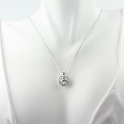 2.3 TCW Cushion Moissanite Pendant Necklace