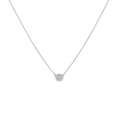 0.2 TCW Round Moissanite Pendant Necklace