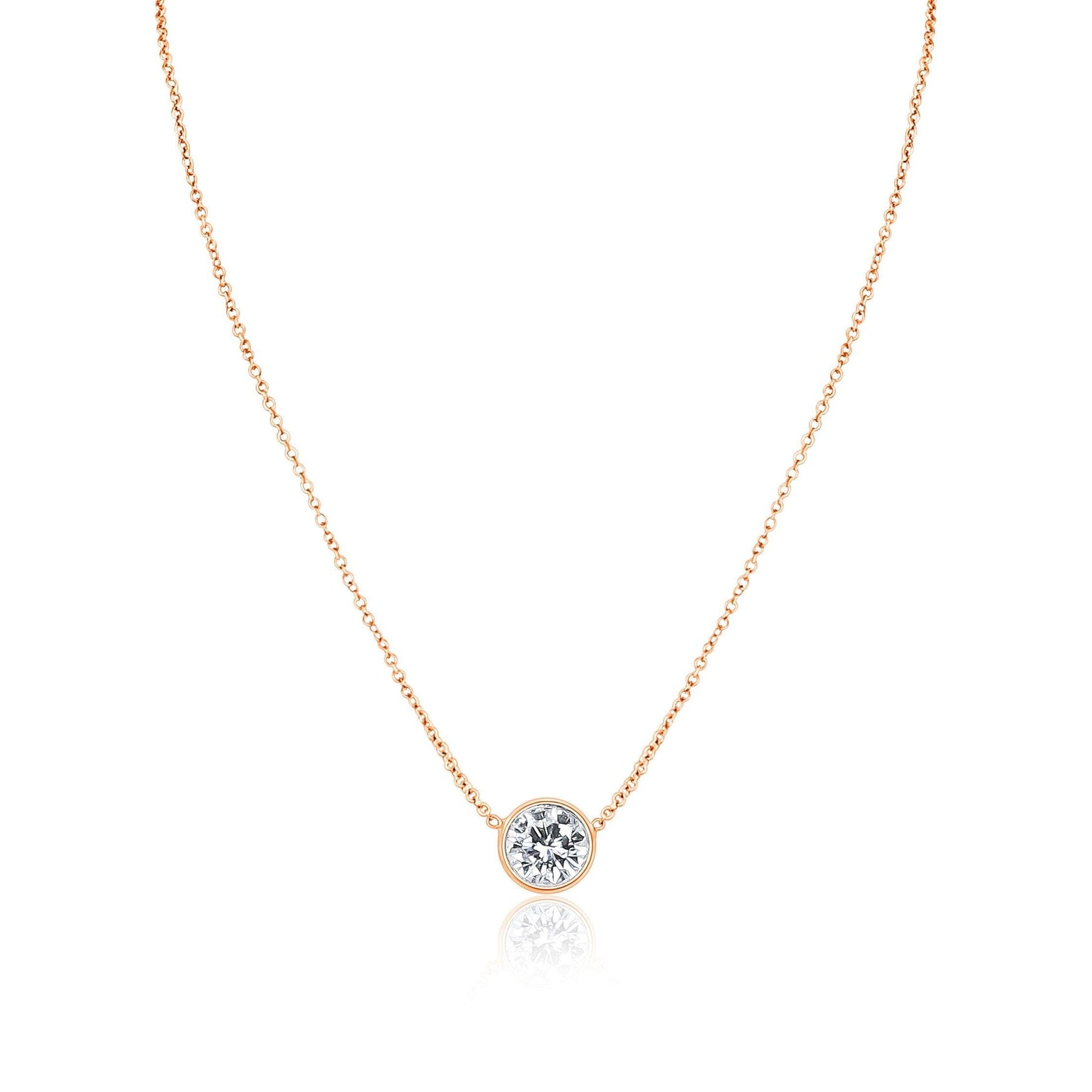 2 CT Round Lab Grown Diamond Solitaire Necklace