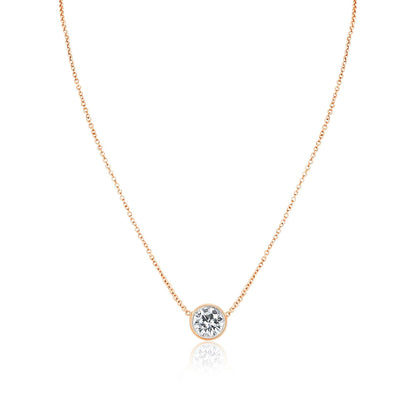 2 CT Round Lab Grown Diamond Solitaire Necklace