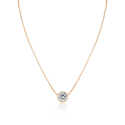 2 CT Round Lab Grown Diamond Solitaire Necklace