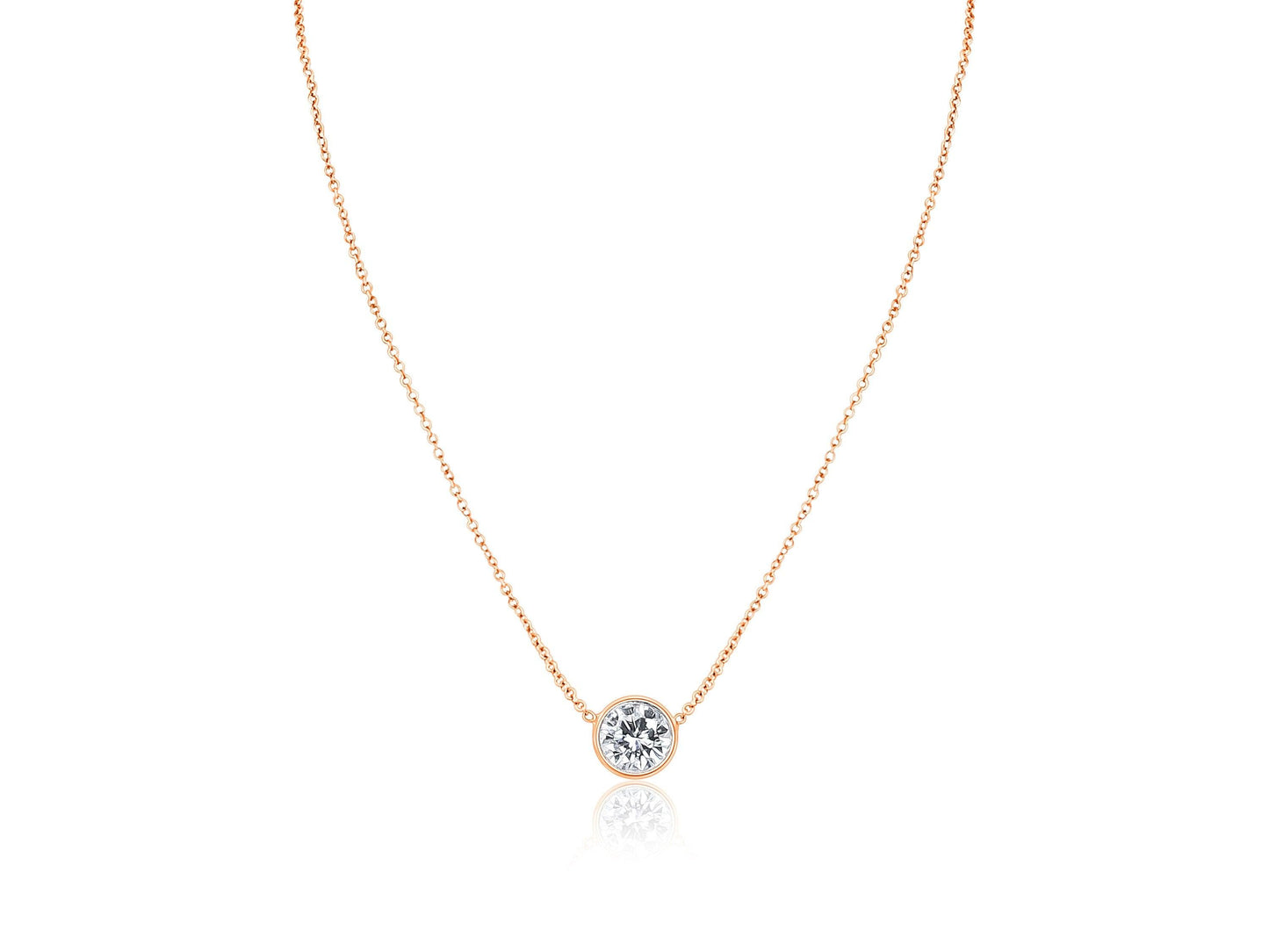 2 CT Round Lab Grown Diamond Solitaire Necklace