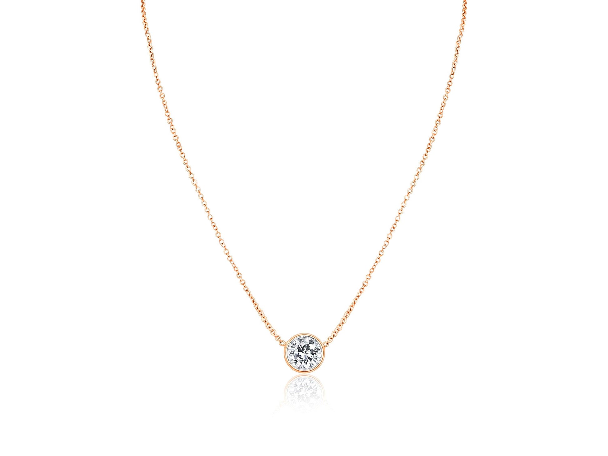 2 CT Round Lab Grown Diamond Solitaire Necklace