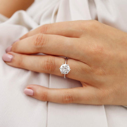 2.2 CT Round Solitaire Moissanite Engagement Ring