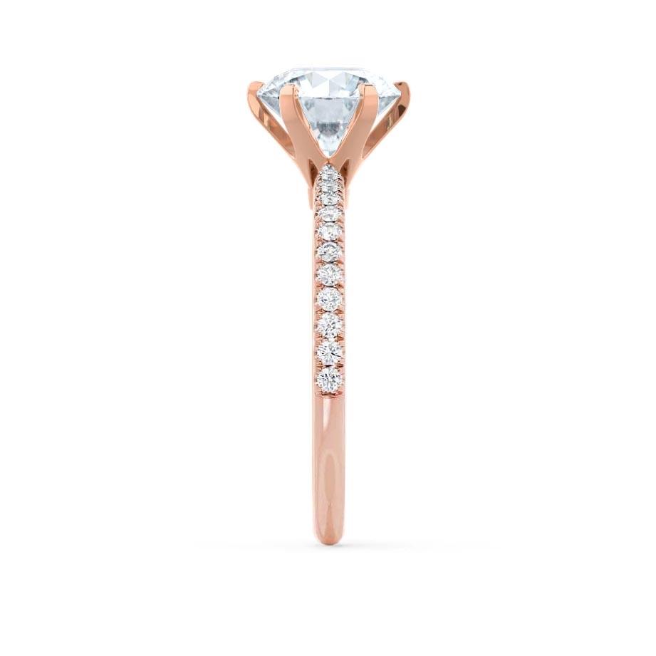 2.2 CT Round Pave Moissanite Engagement Ring