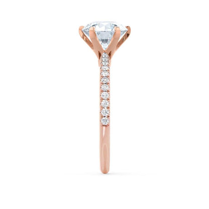 2.2 CT Round Pave Moissanite Engagement Ring