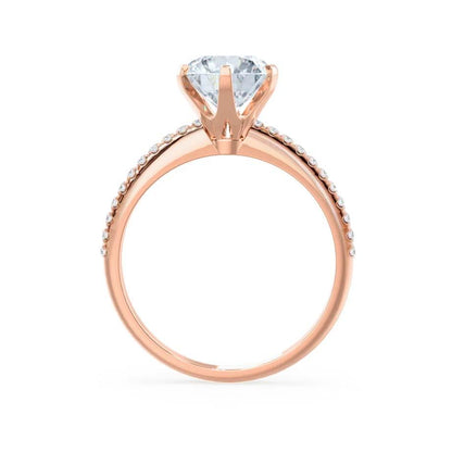 2.2 CT Round Pave Moissanite Engagement Ring