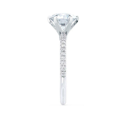 2.2 CT Round Pave Moissanite Engagement Ring