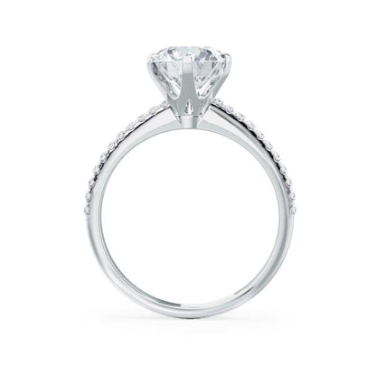 2.2 CT Round Pave Moissanite Engagement Ring