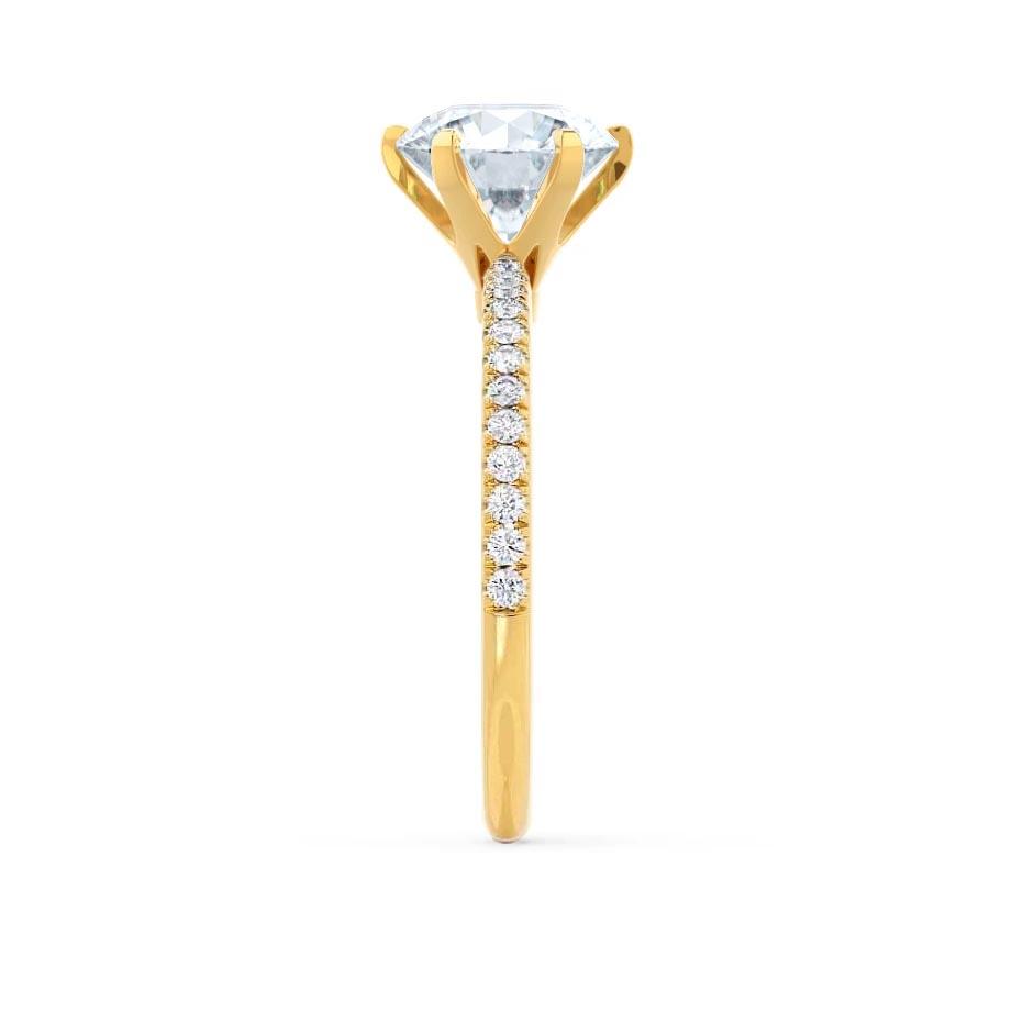 2.2 CT Round Pave Moissanite Engagement Ring