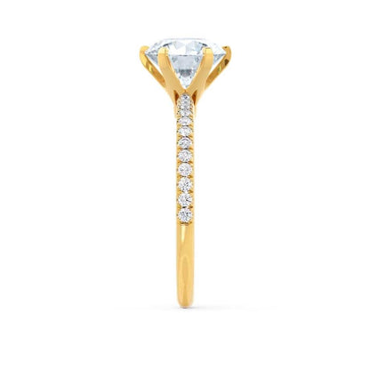 2.2 CT Round Pave Moissanite Engagement Ring