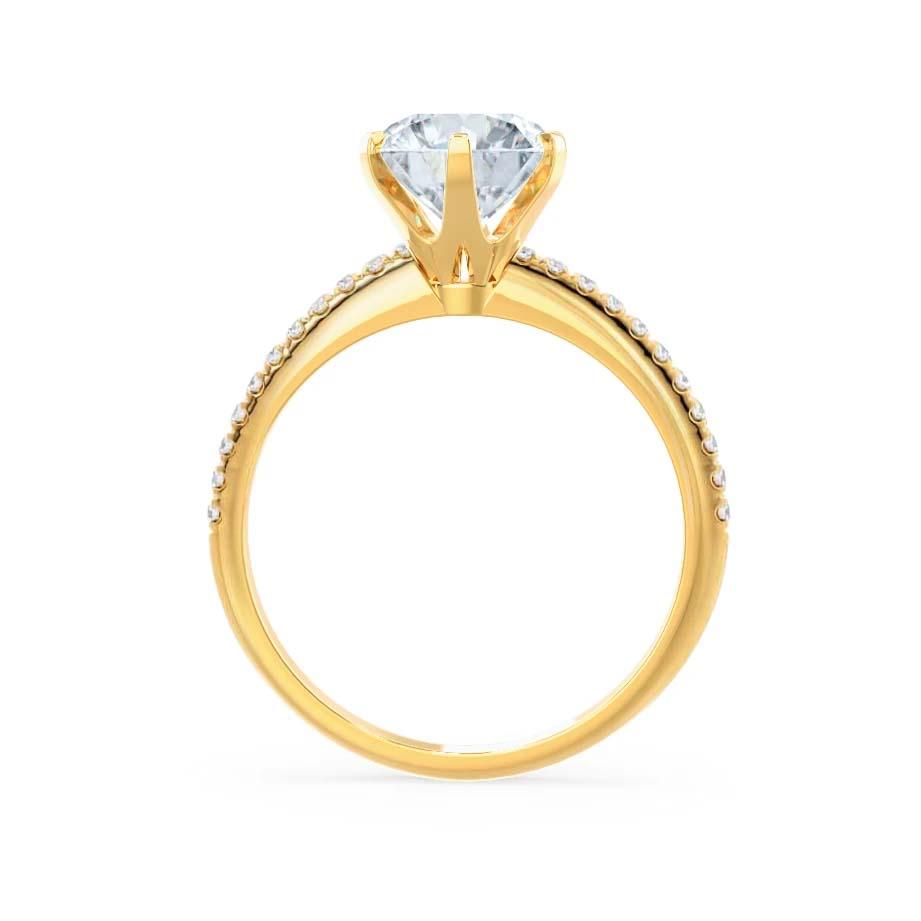 2.2 CT Round Pave Moissanite Engagement Ring