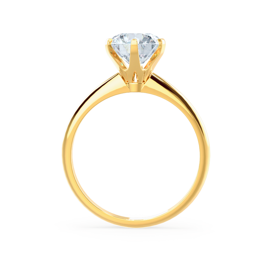 2.2 CT Round Solitaire Moissanite Engagement Ring