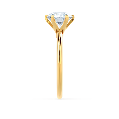 2.2 CT Round Solitaire Moissanite Engagement Ring