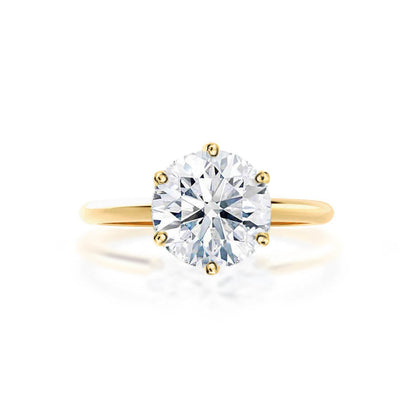 2.2 CT Round Solitaire Moissanite Engagement Ring