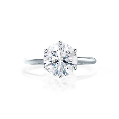 2.2 CT Round Solitaire Moissanite Engagement Ring